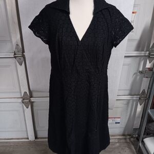 Nine West Elegant Black Lace Dress